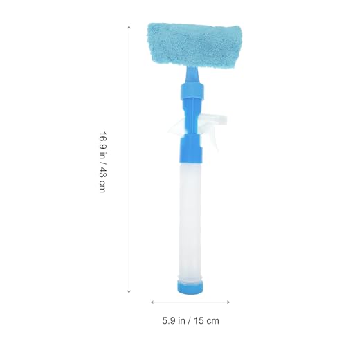 Double-Sided Window Wiper Cleaner 2pcs Blue Water-Jet Glass Cleaning Tool for Dirt Removal and Water Spots, Reusable Squeegee for Home, Shower, and Car Windows