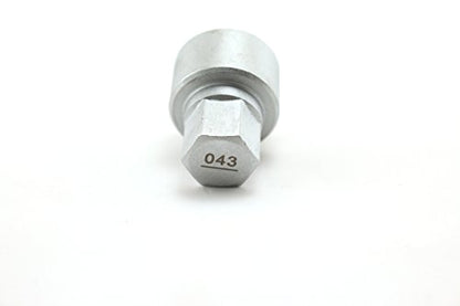 TEMO #43 Wheel Lock Lugnut Anti-Theft Lug Nut Screw Removal Socket Key S3055 for BMW Vehicles - size: #43