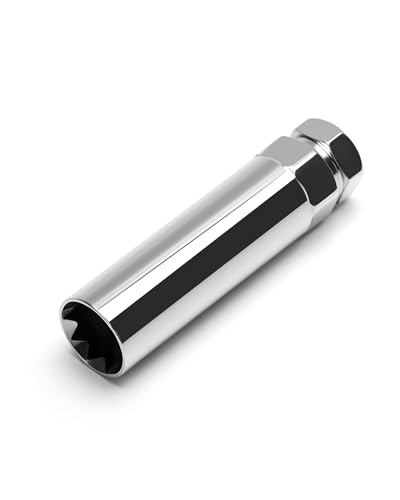 10 Spline Lug Nut Key for Bimecc 10 Spline Lug Nut Set, Replace TA23-21/22 | 10 Point Lug Nuts and Lug Bolts, Solid and No Crack, 13/16" (21mm) & 7/8" (22mm)Hex, Workshop, Auto Repair Shop, Chrome - size: Silver-10 Spline Socket Key