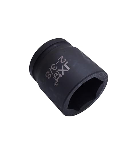 1-1/2" Drive Impact Socket, 6-Point, Heat Treated Cr-Mo Steel – Heavy Duty for Hydraulic Impact Wrench (2-3/8") - size: 2-3/8"