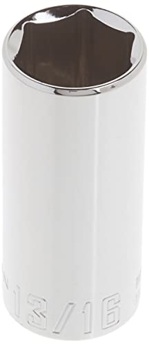 CRAFTSMAN Deep Socket, SAE, 3/8-Inch Drive, 13/16-Inch, 6-Point (CMMT43338) - size: 13/16"