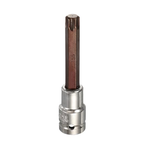HARFINGTON Torx Bit Socket 1/2" Drive T55 S2 Steel 6 Point Head Long Screwdriver Drill Bits CR-V Steel Socket Adapter for Home Auto Axle Hex Nuts Bolts Repair - size: T55