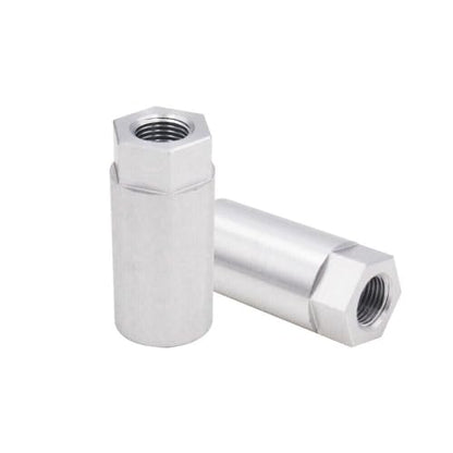 Fuel Rail Pressure Gauge Adapter Compatible with Ford Service Port Schrader Valve Adapter Silver