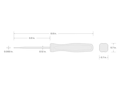 TEKTON 1/16 Inch Tip Probe (1/8 x 3 in. shank) | PNH21111 | Made in USA - style: Probe