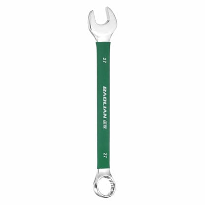 HARFINGTON 27mm Metric Combination Wrench 10 Degree Offset 12 Point Cr-V Steel Single Open End Spanner Wrenches for Automotive Repair Furniture Assembly - size: 27mm
