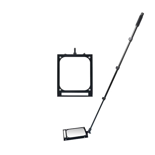 Under Vehicle Inspection Mirror with LED Light Adjustable Length,Rechargeable Inspection Mirror for Entry Security,Parking Lot Security,auto Maintenance,Equipment Inspection