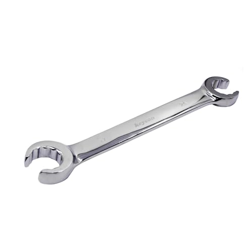 Flare Nut Wrench 24mm x 27mm Metric Double Open End for Removing Replacing Nuts, 1 Piece - size: 24mm x 27mm