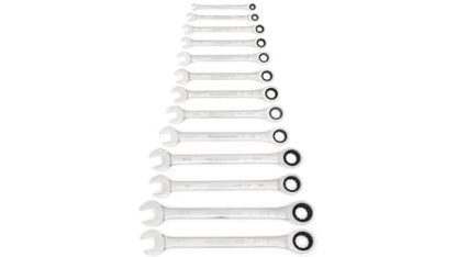 GEARWRENCH 13 Piece 12 Point Ratcheting Combination Wrench Set SAE | 9312 - size: One Size, style: 13 Piece SAE