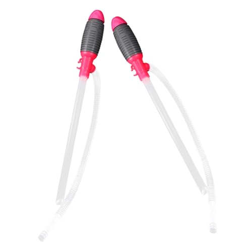 Healeved Manual Car Transfer Pump Siphon Kit 2pcs, Large Neutral Hose for Gasoline and Water, Handheld Fluid Transfer Pump for Automotive and Aquarium Use