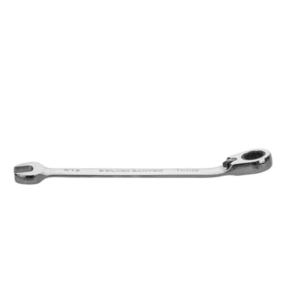 BLACK CANYON 7/16 Inch Ratchet Combination Wrench, 12-Point Box End & Hex Opening, Polished Steel Ratcheting Wrench with SAE & Metric Sizes - size: 7/16 Inch, style: Inch