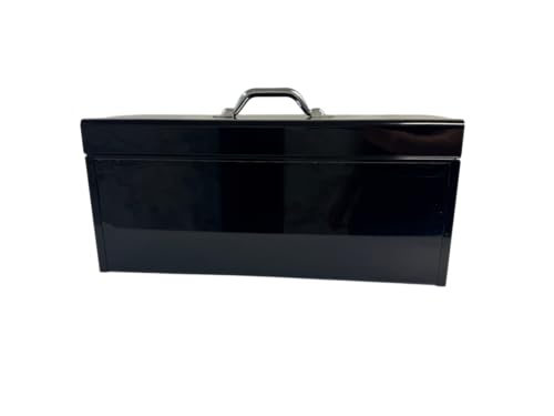 Homak Steel Flat Top Toolbox with Removable Tray, Black, 20 Inches - color: Black