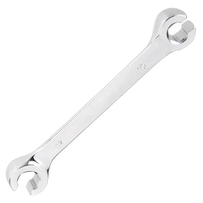Auniwaig Flare Nut Wrench 10mm x 12mm, Metric, Polished Chrome Plated for Removing or Replacing Nuts on Fuel, Brake or Air Conditioning Lines | 15° Offset Ends, For Auto, Household, DIY Repairs - size: 10x12mm