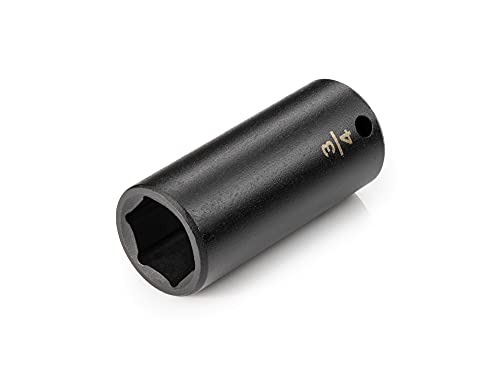TEKTON 3/8 Inch Drive x 3/4 Inch Deep 6-Point Impact Socket | SID13019 - size: 3/4-Inch, style: Deep