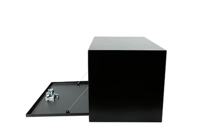 Steel Truck Tool Box,Tongue Box for Storage with Smooth Surface - Black | Steel Underbody Truck Tool Box with T-Handle Lock,Waterproof for Truck, Pickup, RV, Trailer 30" x 18" x 18" Inch - size: 30" x 18" x 18"