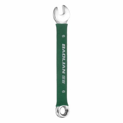 HARFINGTON 6mm Metric Combination Wrench 10 Degree Offset 12 Point Cr-V Steel Single Open End Spanner Wrenches for Automotive Repair Furniture Assembly - size: 6mm