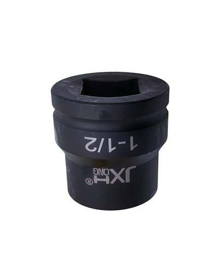 1-1/2" Drive Impact Socket, 6-Point, Heat Treated Cr-Mo Steel – Heavy Duty for Hydraulic Impact Wrench (1-1/2 ") - size: 1-1/2 "