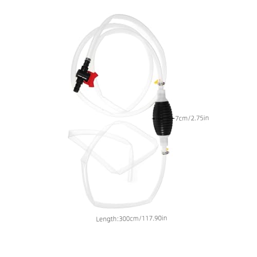 Holibanna Transfer Pump Kit Manual Siphon Pump for Fuel Convenient Oil Extraction for Automotive and Aquatic Use Sturdy Siphon Hose Valve