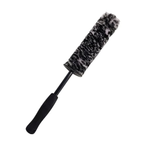 Wheel Barrel Brush, Rim Cleaner Brush, No-Scratch, Extended Handle Design, for Wheels, Rims, Small Slots & Brake Dust Crevices
