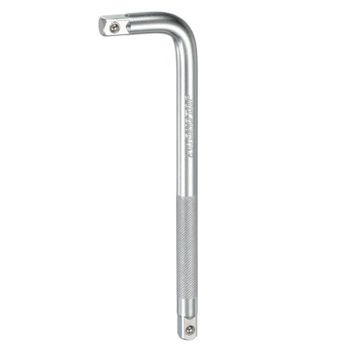 HARFINGTON Socket Breaker Bar 1/2" Drive 12" Long 50BV30 Alloy Steel L-Shape Extension Bar Axle Nut Socket Wrench Hand Tool for Car Mechanical Equipment Repair, Matte Silver - size: 1/2"x12"