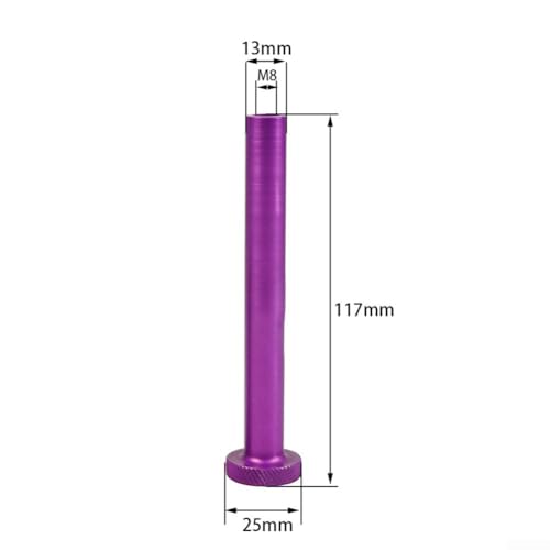 Bicycle Fork Damper Removal Tool Aluminum Alloy Lower Leg Service Kit, Fit For FOX 32 34 36 38 40 Spring Side Shock Absorber Professional Bike Maintenance Tools Purple(C 117mm*M8)