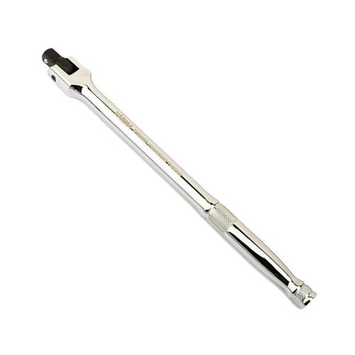 3/8" Drive 10-Inch Breaker Bar - 15mm Thick Rigid Shaft & Heavy Duty CR-MO Head - Best Compact Tool for Motorcycle Axle Nut & Tight Engine Bays - 180° Flex, Emergency Roadside Tool - size: 3/8" Drive x 10"