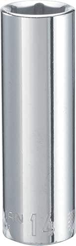 CRAFTSMAN Deep Socket, Metric, 3/8-Inch Drive, 14mm, 6-Point (CMMT44431) - size: 14 MM