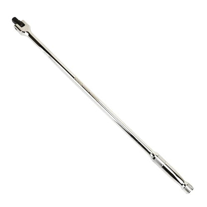 1/2-Inch Drive Breaker Bar, 24-Inch – Heavy Duty CR-MO Head & 23mm Thick Shaft – Dual-Knurled Non-Slip Grip, Constant Tension Flex Head, Premium Mirror Chrome Finish - size: 1/2" Drive x 24"