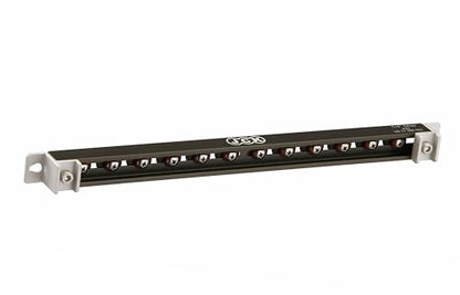 JCK 1/4" Drive Socket Organizer Rail, Brass Locking Studs, 12 Clips | Aluminum 1/4" socket rail with 12 brass-locking swivel clips, ball detent hold, and mounting holes for toolboxes or walls. - style: 1/4" Drive Socket Holder