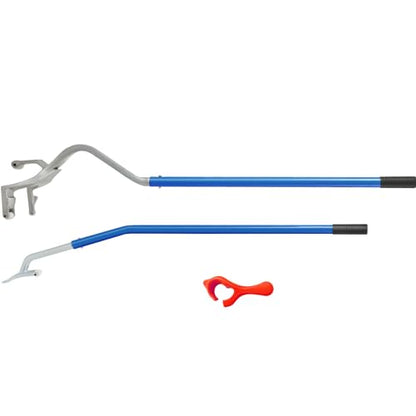 VEVOR Tire Mount Demount Tool 22.5" to 24.5" Tire Changer Steel Bead Breaker Extra Bead Holder Tubeless Truck Manual Tire Changing Tools for Car Repairing(Blue) - color: Blue