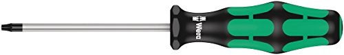Wera 05028062001 367/6 TORX® Screwdriver set Kraftform Plus and rack, 6 pieces - size: TX10x80mm, TX15x80mm, TX20x100mm, TX25x100mm, TX30x115mm, TX40x140mm