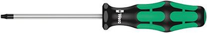 Wera 05028062001 367/6 TORX® Screwdriver set Kraftform Plus and rack, 6 pieces - size: TX10x80mm, TX15x80mm, TX20x100mm, TX25x100mm, TX30x115mm, TX40x140mm