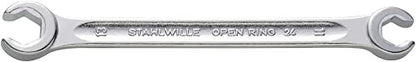 Stahlwille 41482024 24a Double Ended Angled Open Ring Wrench, Hexagon, Size 5/16" x 3/8", 145 mm Length, Chrome Alloy Steel, Anti-slip Drive Profile, Made in Germany - size: 5/16" x 3/8"