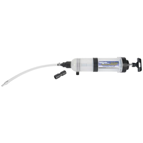 Mityvac MVA6852 1.5 Liter Fluid Evacuator Extractor and Dispensing Syringe, Twist-valve, Dual-seal Piston, MVA7218 Rubber ATF Adapter, For Master Cylinders, Transaxles, Power Steering and Coolant - style: MVA6852