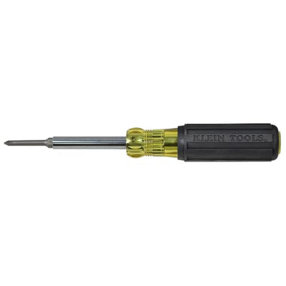 Klein Tools 32559 Multi-bit Screwdriver / Nut Driver, Extended Reach 6-in-1 Tool with Nut Driver, Phillips and Slotted Bits