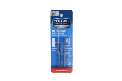 Century Drill & Tool 97505, 3.0X0.60 TAP & 3/32 Drill - size: 3.0x0.60, 3/32 Inch