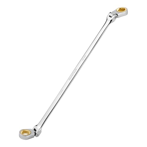 DURATECH 10mm x 11mm Extra Long Flex-Head Ratcheting Wrench, Metric | Anti-Slip, CR-V Steel - size: 10*11mm