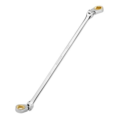 DURATECH 10mm x 11mm Extra Long Flex-Head Ratcheting Wrench, Metric | Anti-Slip, CR-V Steel - size: 10*11mm