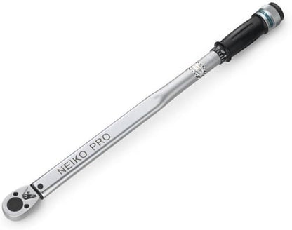 Neiko PRO 03709B 1/2-Inch-Drive Torque Wrench, 25-Inch Adjustable Click Torque Wrench, Made with Chrome Vanadium CrV Steel, SAE - size: 50 - 250 ft-lb, 25" Length, style: 1/2" Drive