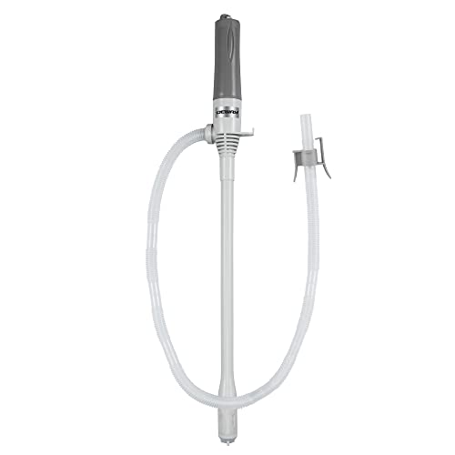 Deway Auto Fuel Transfer Pump, D Battery, 2.6 GPM Flow, Extra Long Hose | Hands-free liquid transfer for cars, generators, ATVs, and lawn equipment; RoHS and CE certified. - style: Basic