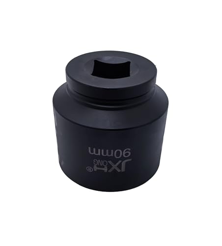 1-1/2" Drive Impact Socket, 6-Point, Heat Treated Cr-Mo Steel – Heavy Duty for Hydraulic Impact Wrench (90mm) - size: 90mm