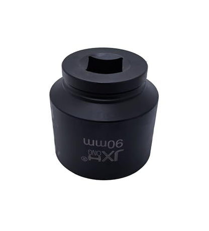 1-1/2" Drive Impact Socket, 6-Point, Heat Treated Cr-Mo Steel – Heavy Duty for Hydraulic Impact Wrench (90mm) - size: 90mm