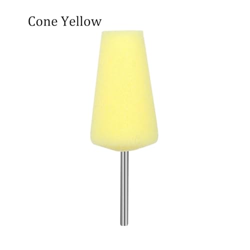 Novel Car Wheel Sponge Cone Round Metal Hub Polish Buffing Shank Polishing Pad - color: Circular 4pcs