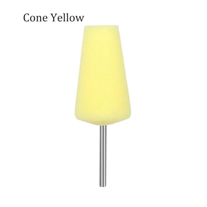 Novel Car Wheel Sponge Cone Round Metal Hub Polish Buffing Shank Polishing Pad - color: Circular 4pcs