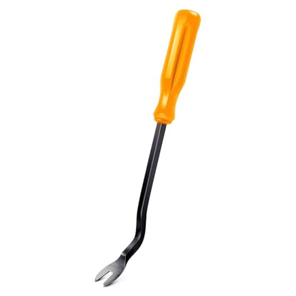 GOOACC Car Panel/Upholstery Remover Ergonomic Stainless Steel Fastener Remover - Easily Removes Plastic Fasteners Reduces Damage to Panels and Loss of Clips Yellow - color: Yellow, size: 1Pc Remover