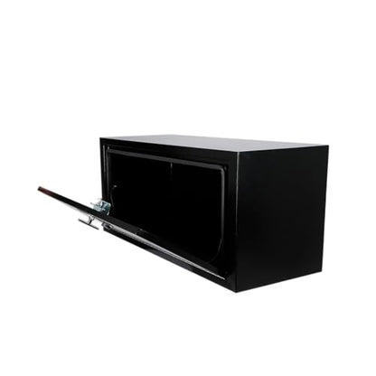 BLACKHORSE-RACING Black Steel Underbody Truck Tool Box with T-Handle Latch Smooth Surface Truck Tool Box for Underbed of Truck, Trailer, Rv 36"(L) x 14"(W) x 16"(H)-Black - size: 36" x 14" x 16"