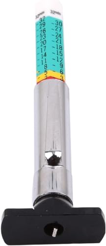 1Pc Silver Tire Depth Gauge Tyre Gauge Tyre Tread Depth Gauge Tool 3.35 * 0.98inch, Tire Gauges, Tire and Wheel Tools, Tools and Equipment