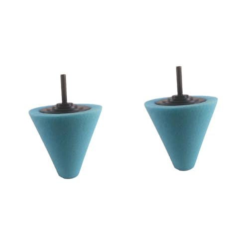 ibasenice 2pcs Automotive Car Burnishing Sponge Polishing Pad Cone Shaped Wheel Hub Cleaning Tool Light Reusable Buffing Sponge for Power Drill for Hard Reach Areas