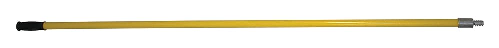 47" Yellow Fiberglass Pole Threaded Tip Truck Wash Brush Handle, Pack 3 | Lightweight 47-inch fiberglass pole with threaded metal tip for truck wash brushes, vehicle cleaning, and fleet maintenance