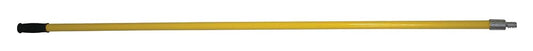 47" Yellow Fiberglass Pole Threaded Tip Truck Wash Brush Handle, Pack 3 | Lightweight 47-inch fiberglass pole with threaded metal tip for truck wash brushes, vehicle cleaning, and fleet maintenance
