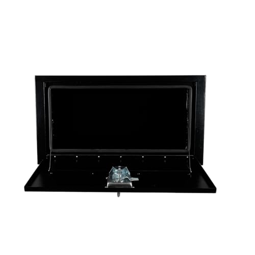 Steel Underbody Truck Tool Box ,Storage Organizer Toolbox with Key & Lock | Waterproof Tongue Box for Storage with Smooth Surface for Truck, Pickup, RV, Trailer - Black, 30" x 14" x 16" - size: 30" x 14" x 16"